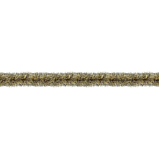 Beistle 15ft. Black & Gold Metallic Tinsel Garland